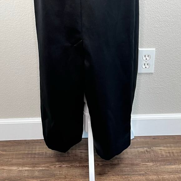 Bebe Moda Black Satin Sleeveless Twist Strap Square Neck Floor Length Gown XS/6 - Picture 9 of 13